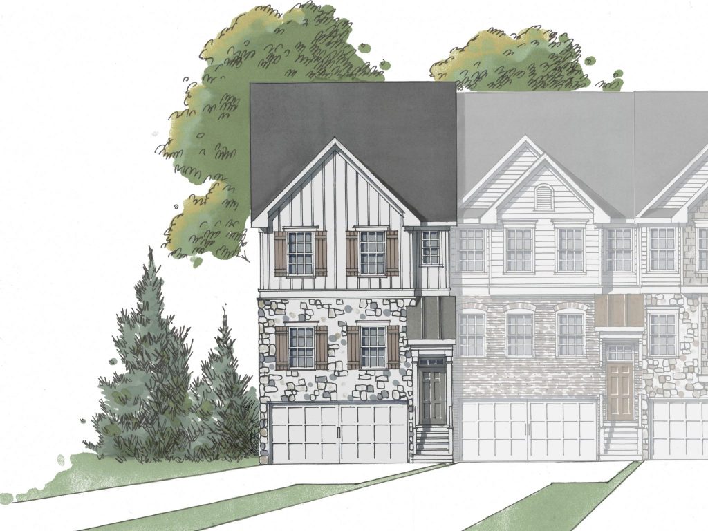 3 bedroom, 3.5 bathroom Birch floor plan at Hawthorne Village.