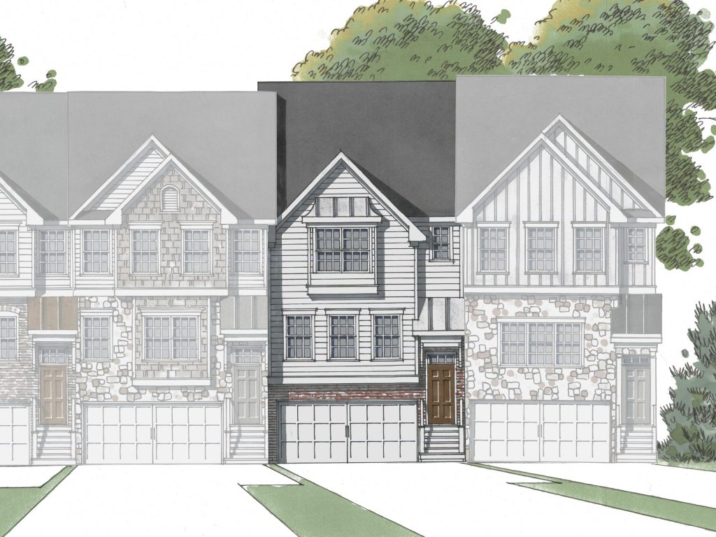 3 bedroom, 3.5 bathroom Redwood floor plan at Hawthorne Village.