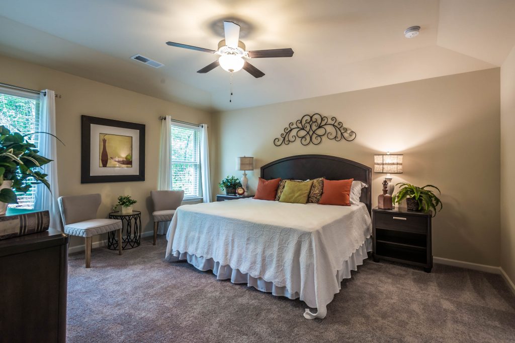 master bedroom in gorham gates model home - hiram ga