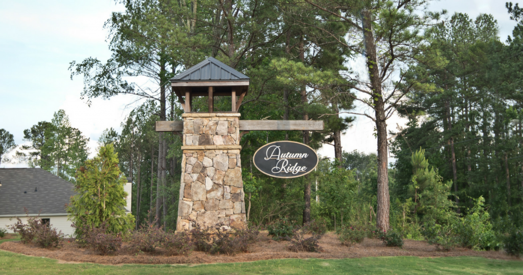 Entrance to the Autumn Ridge community