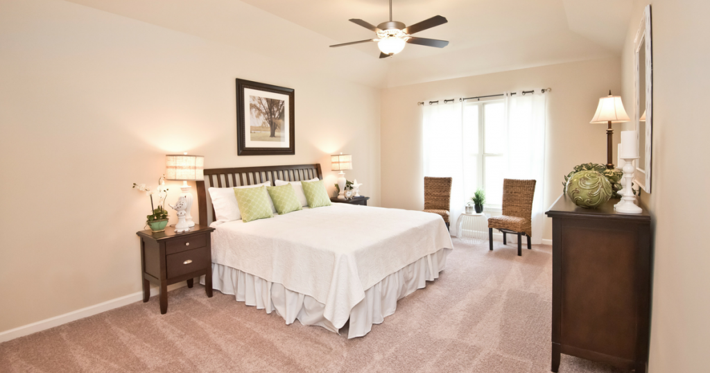 Spacious master bedroom in Autumn Ridge home