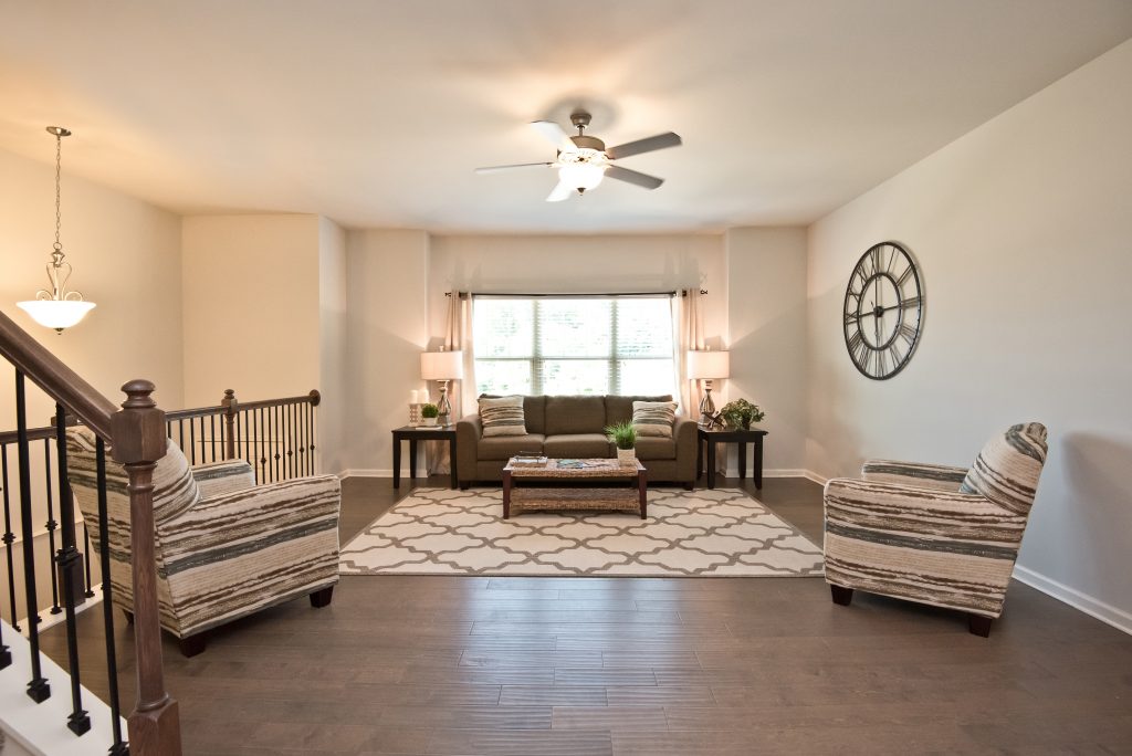 Family room in The Enclave at Powder Springs townhouse