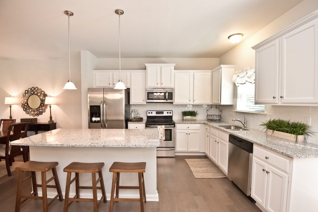 Kitchen in our model townhouse at The Enclave at Powder Springs