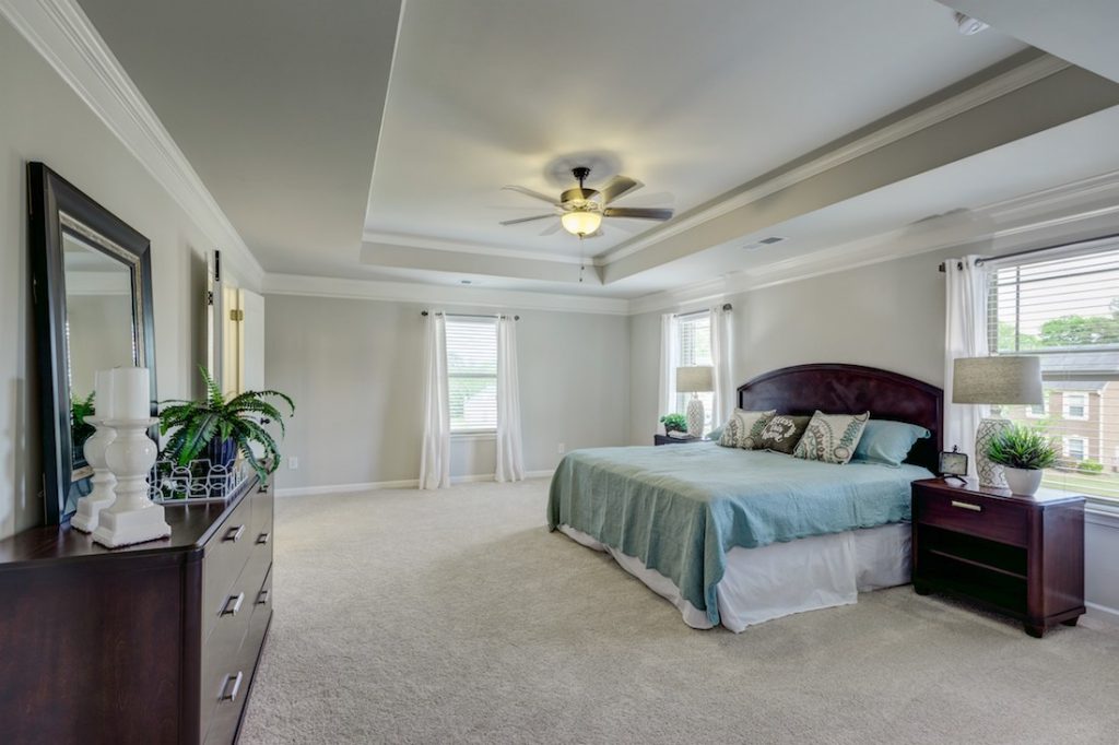 Spacious master suite at our Cowan Ridge model home