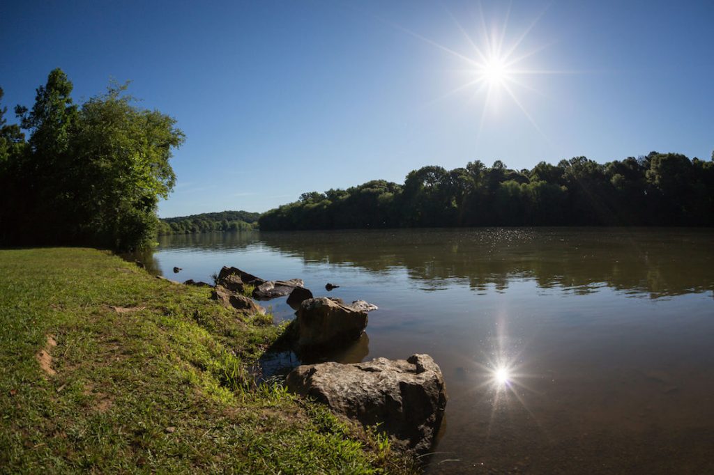 Chattahoochee River near new homes in Douglasville