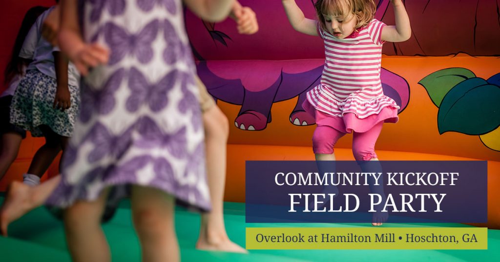Community Kickoff party for Overlook at Hamilton Mill in Hoschton, GA