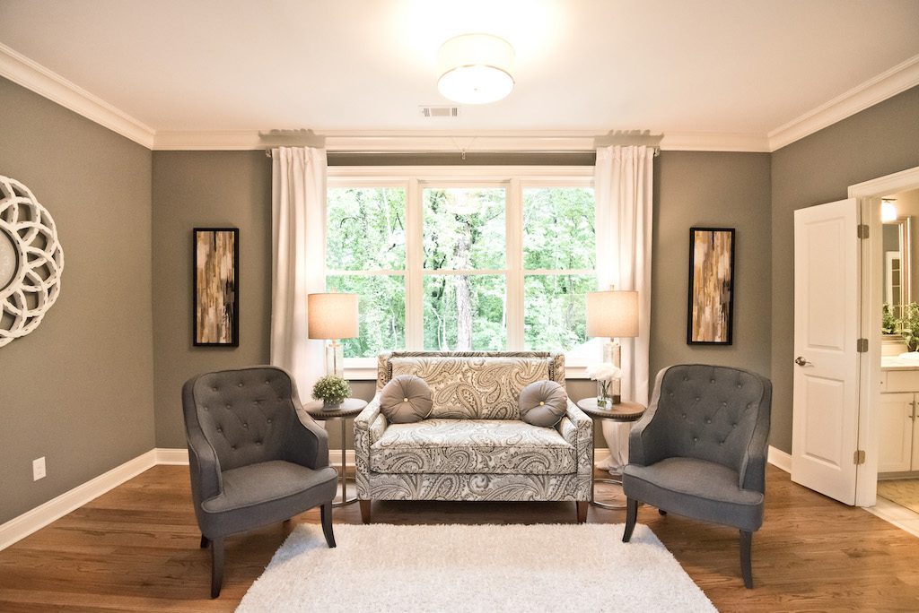 The easiest option is to select a floor plan with a bedroom sitting area included