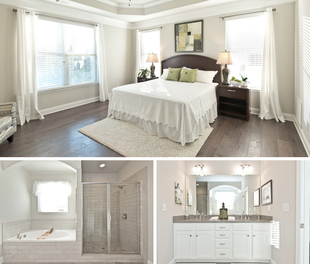 Our model home in Overlook at Hamilton Mill has a master suite that provides a refreshing retreat.