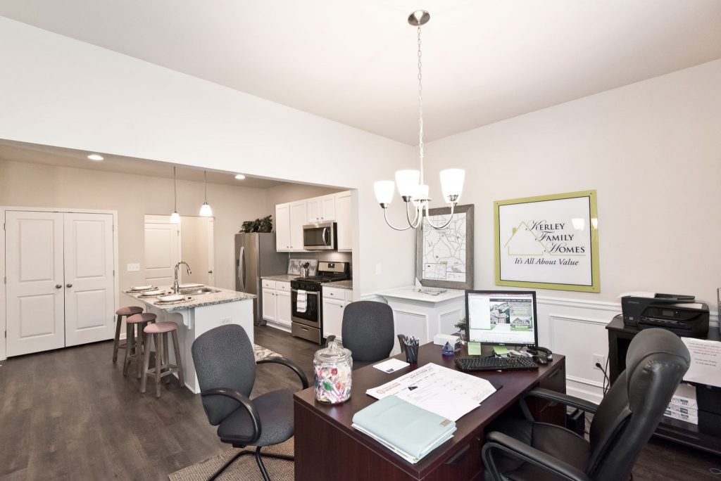 An office in a Kerley Family Homes model home