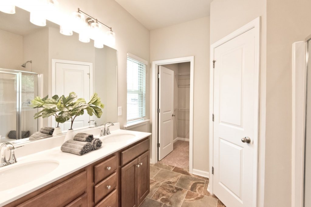 A bathroom in the Hickory plan at Villas at Hickory Grove