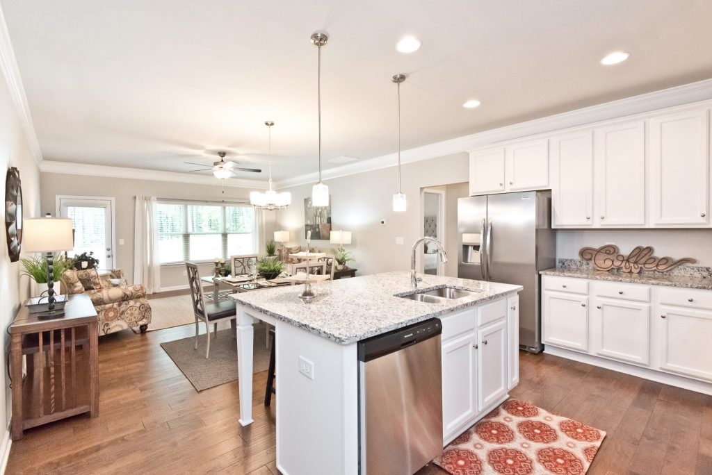 A kitchen in one of the new homes in Acworth at Villas at Hickory Grove