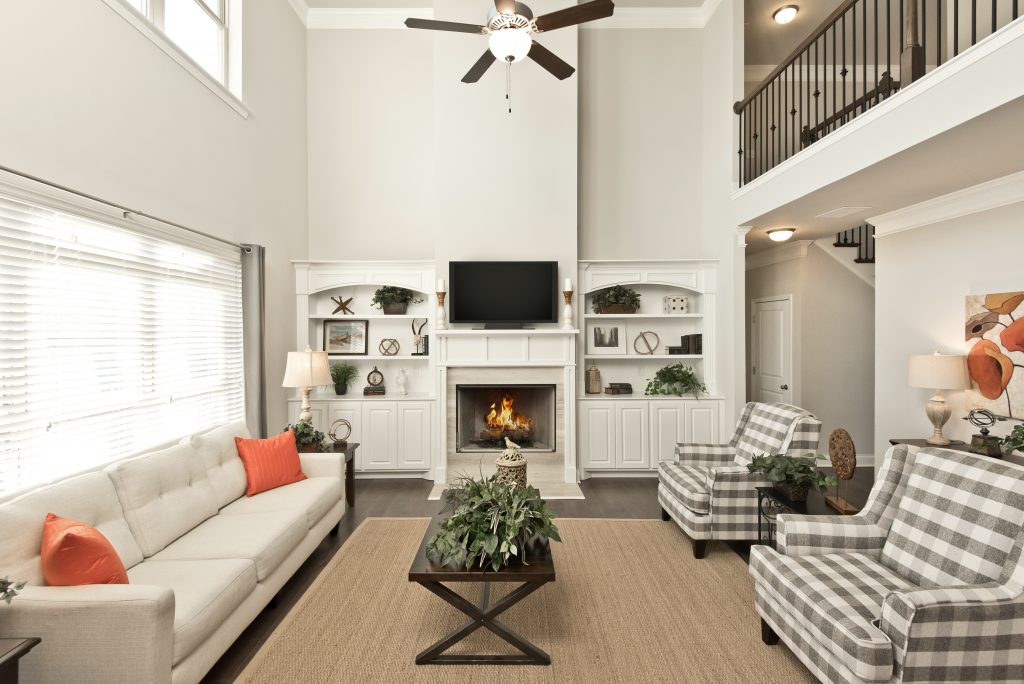 Built-in fireplace style in Overlook