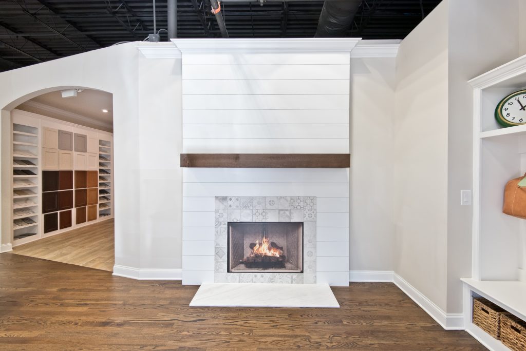 Beautiful fireplace options in the design studio