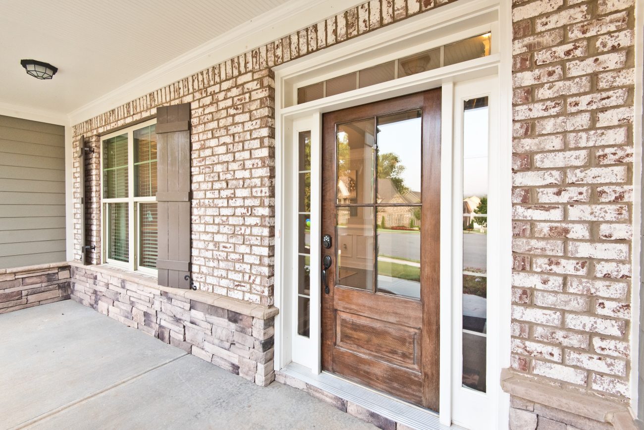 The front door of a huntington home