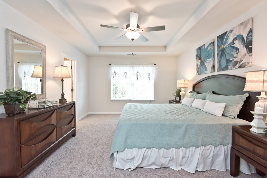 Relaxing master bedroom at Cantrell Crossing