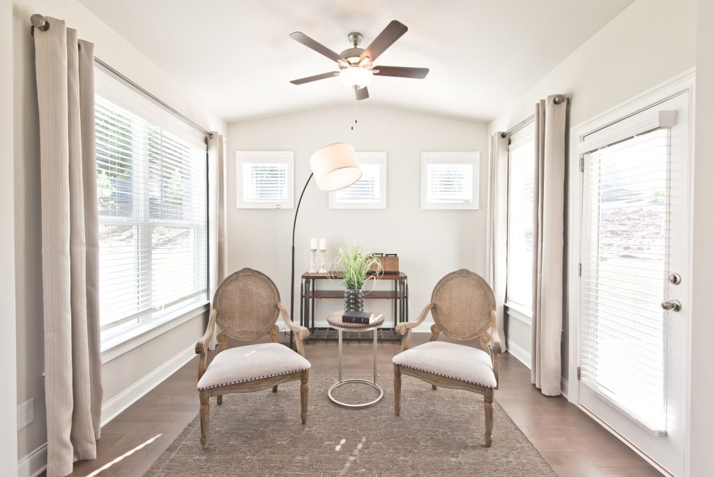 a sunroom in a kerley family home