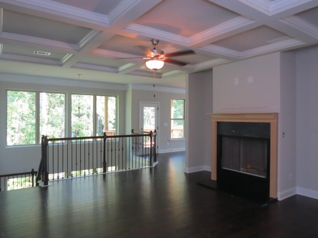 family room in a payton ranch floor plan homes in gwinnett