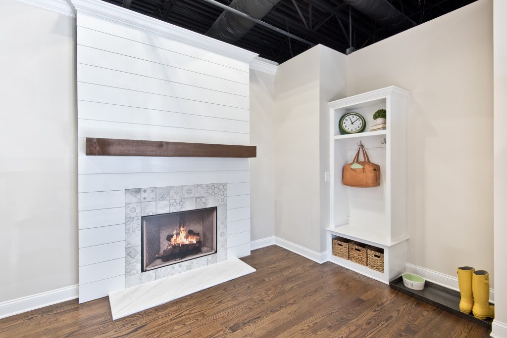 shiplap and built-ins in the design center