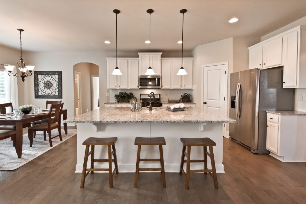 Open Concept Kitchen, Breakfast area, and living room