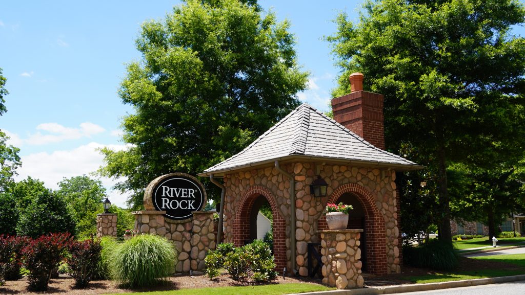 River Rock monument right outside the neighborhood in Ball Ground Ga