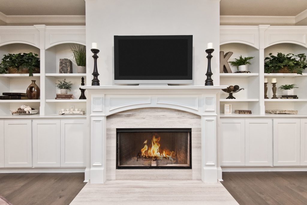 Built-in shelving in a Gunnerson Pointe home