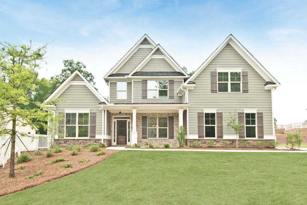 Home Exterior in River Rock by Kerley Family Homes