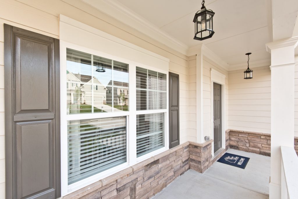 The porch of an open concept home in Powder Springs
