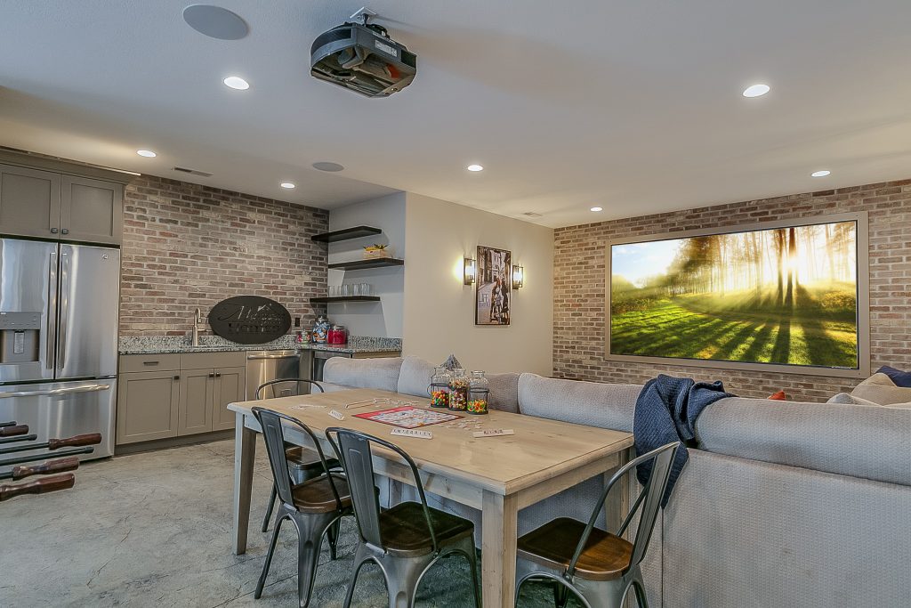 A finished basement like one in a new home in McDonough © 2017 / Meagan Larsen