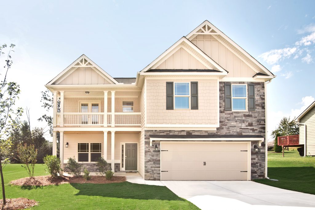 home with 2-car garage in powder springs exterior