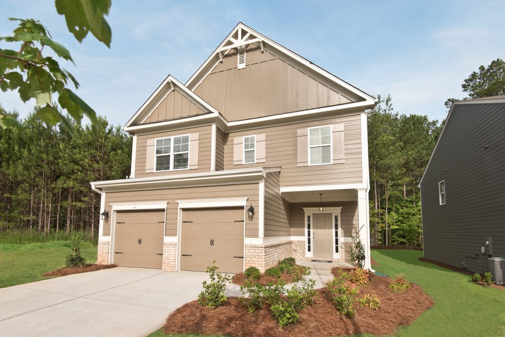 exterior of the new construction 4 bedroom homes lithia springs