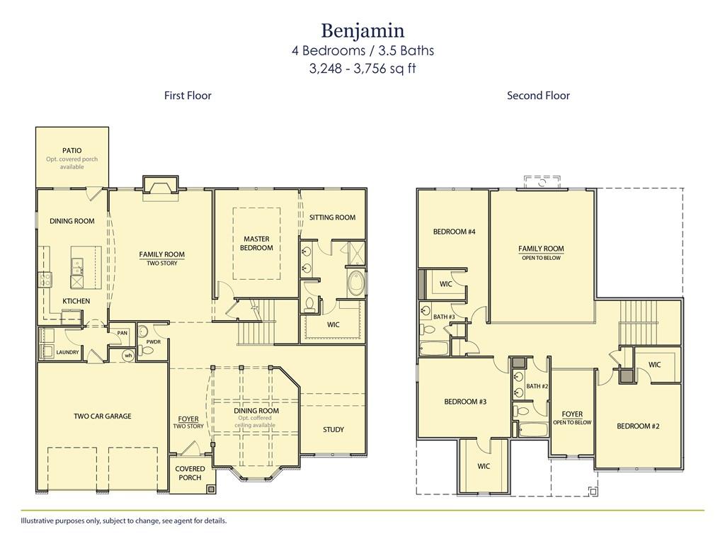 Benjamin Floor plan at Springside Reserve by Kerley Family Homes